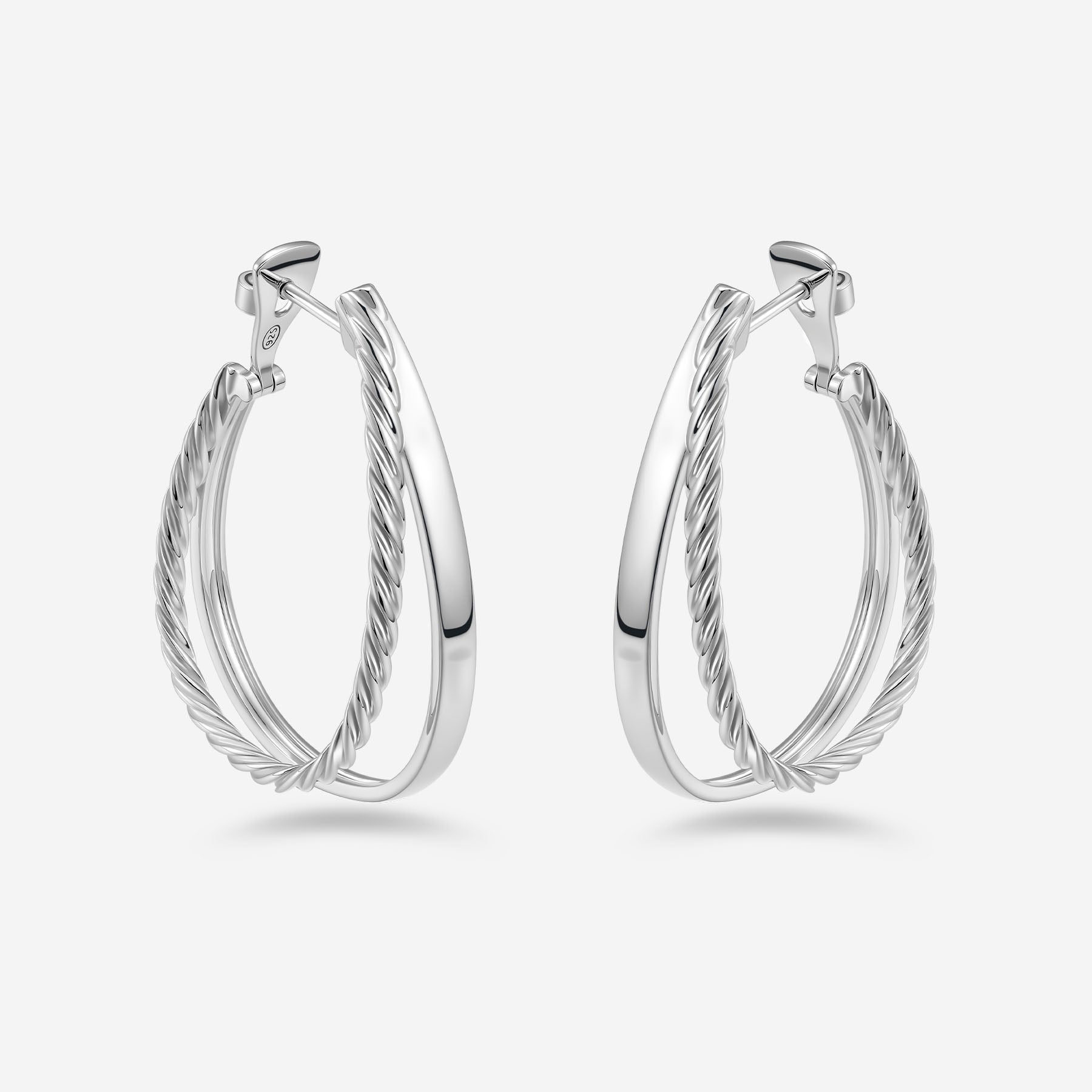 Pianegonda Double hoop earrings - TECUM - 925‰ Sterling silver