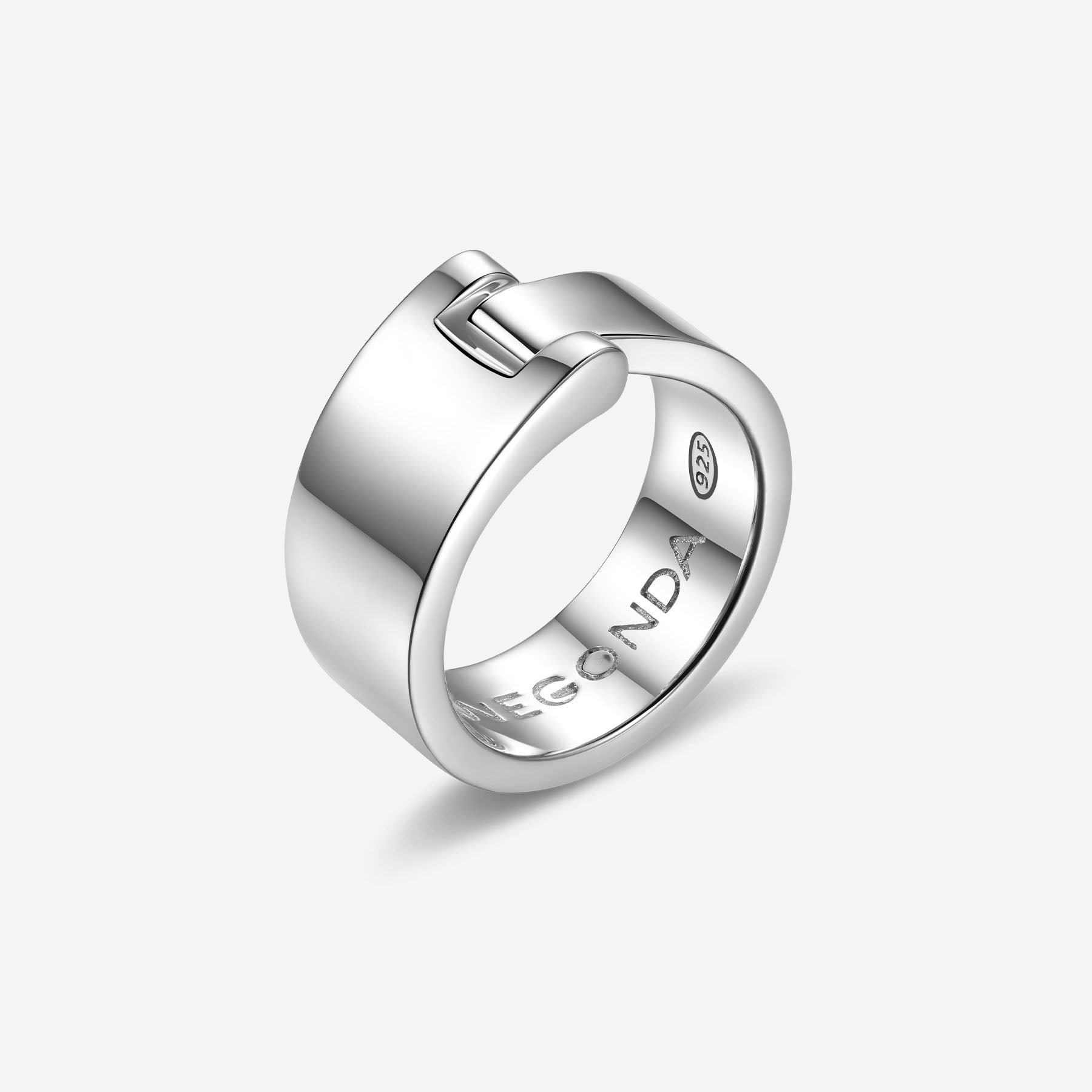 Pianegonda Wide band ring - TECUM - 925‰ Sterling silver