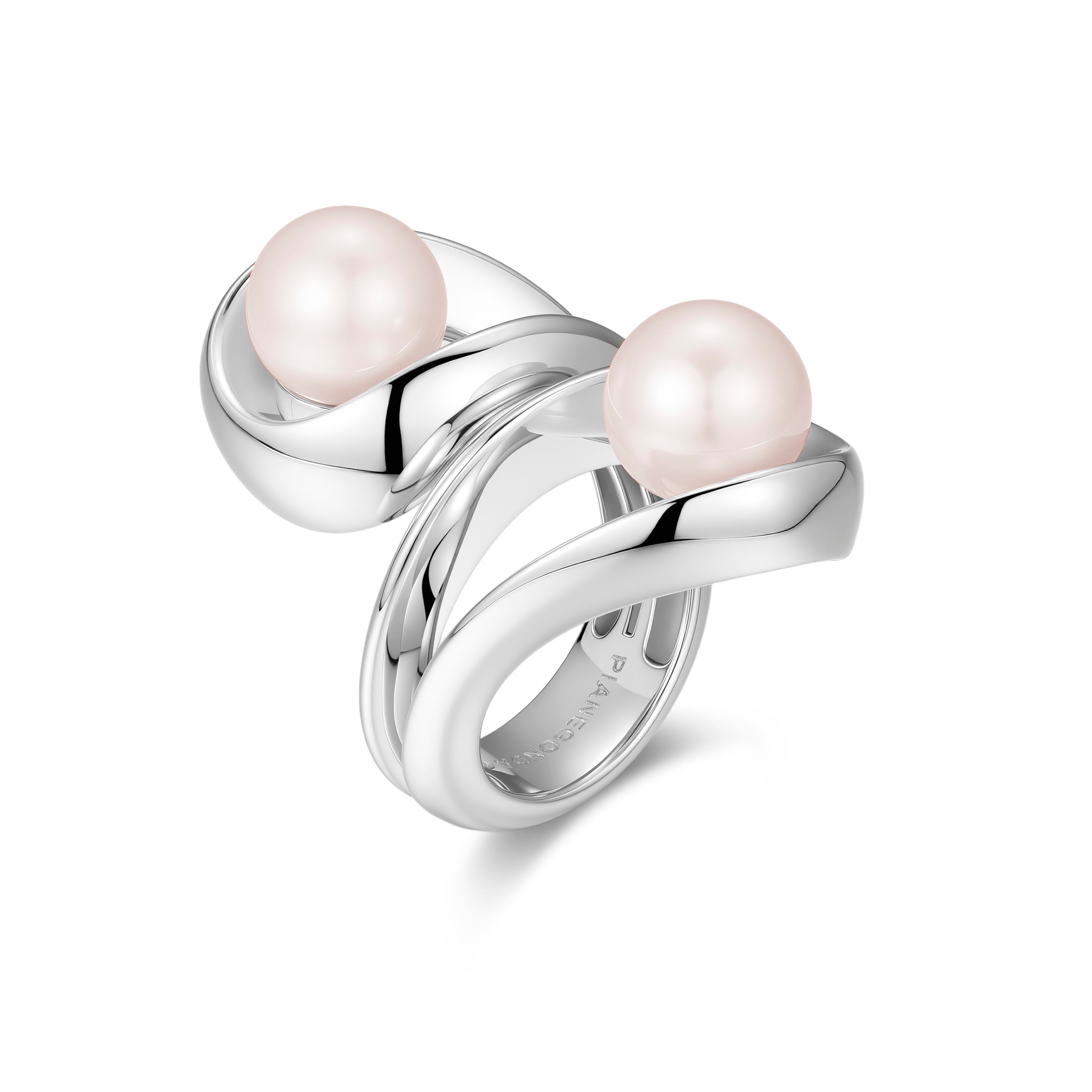 Pianegonda Contrariè ring with pearls - View 3