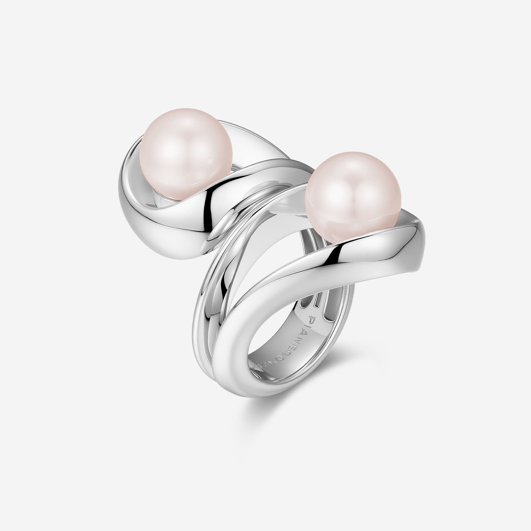 Pianegonda Contrariè ring with pearls - TECUM - 925‰ Sterling silver