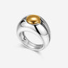 Pianegonda Band ring - TECUM - 925‰ Sterling silver, 18 kt Gold