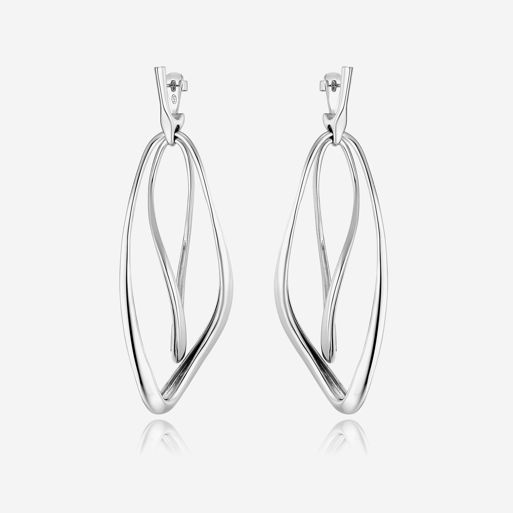 Pianegonda Double pendant earrings - CONVERSUS - 925‰ Sterling silver