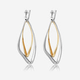 Pianegonda Double dangle earrings - CONVERSUS - 925‰ Sterling silver, 9 kt Gold