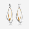 Pianegonda Double dangle earrings - CONVERSUS - 925‰ Sterling silver, 9 kt Gold