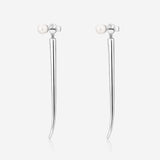 Pianegonda Pendant Earrings with natural pearls - CUSPIS - 925‰ Sterling silver
