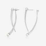 Pianegonda Pendant earrings with double thorn and natural pearls - View 2