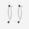 Pianegonda Pendant earrings with double thorn and natural pearls - CUSPIS - 925‰ Sterling silver