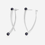 Pianegonda Pendant earrings with double thorn and natural pearls - View 2