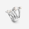 Pianegonda Band ring with natural pearls - CUSPIS - 925‰ Sterling silver