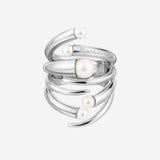 Pianegonda Band ring with natural pearls - View 2