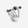 Pianegonda Band ring with natural pearls - CUSPIS - 925‰ Sterling silver