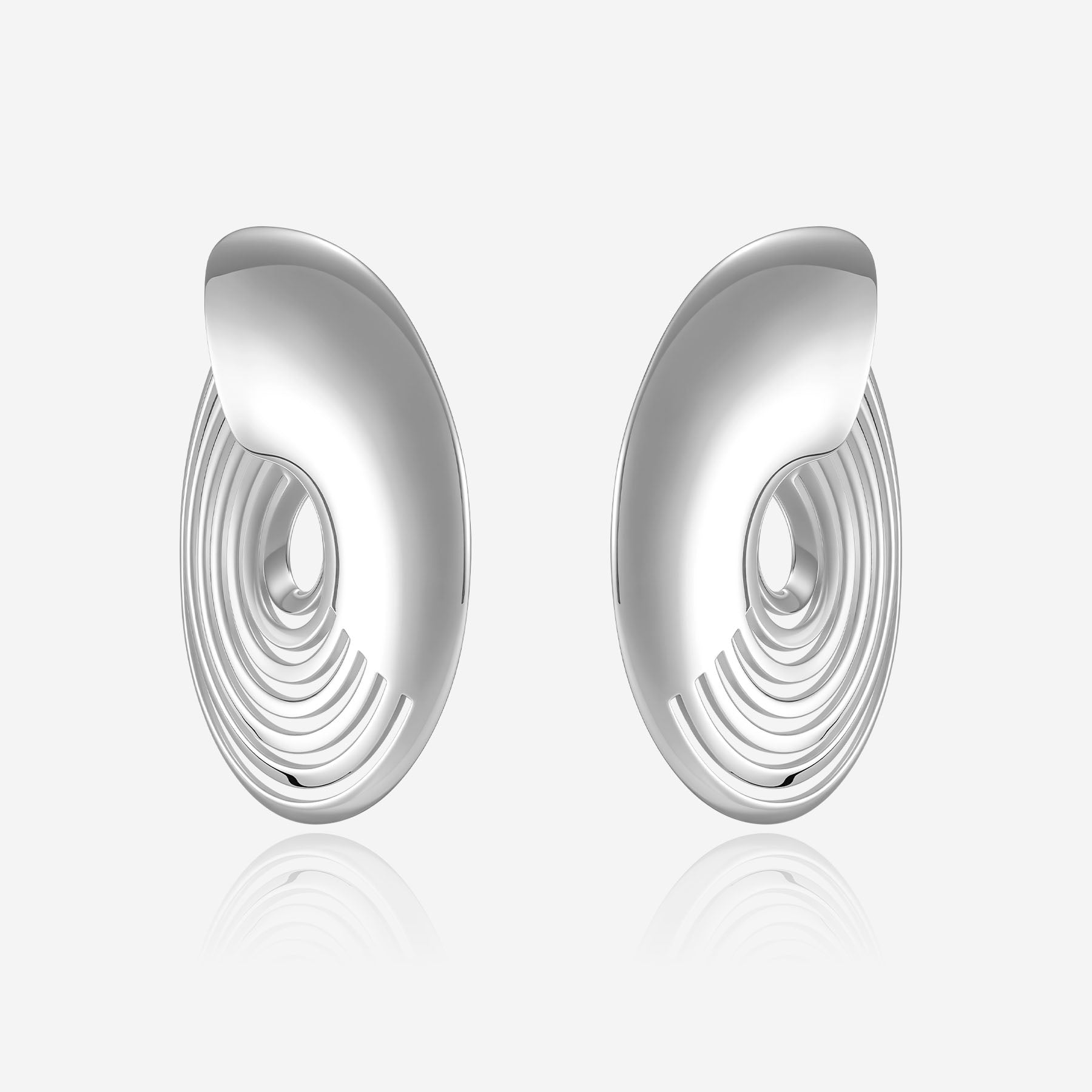 Pianegonda Half-hoop stud earrings - DORIFORA - 925‰ Sterling silver