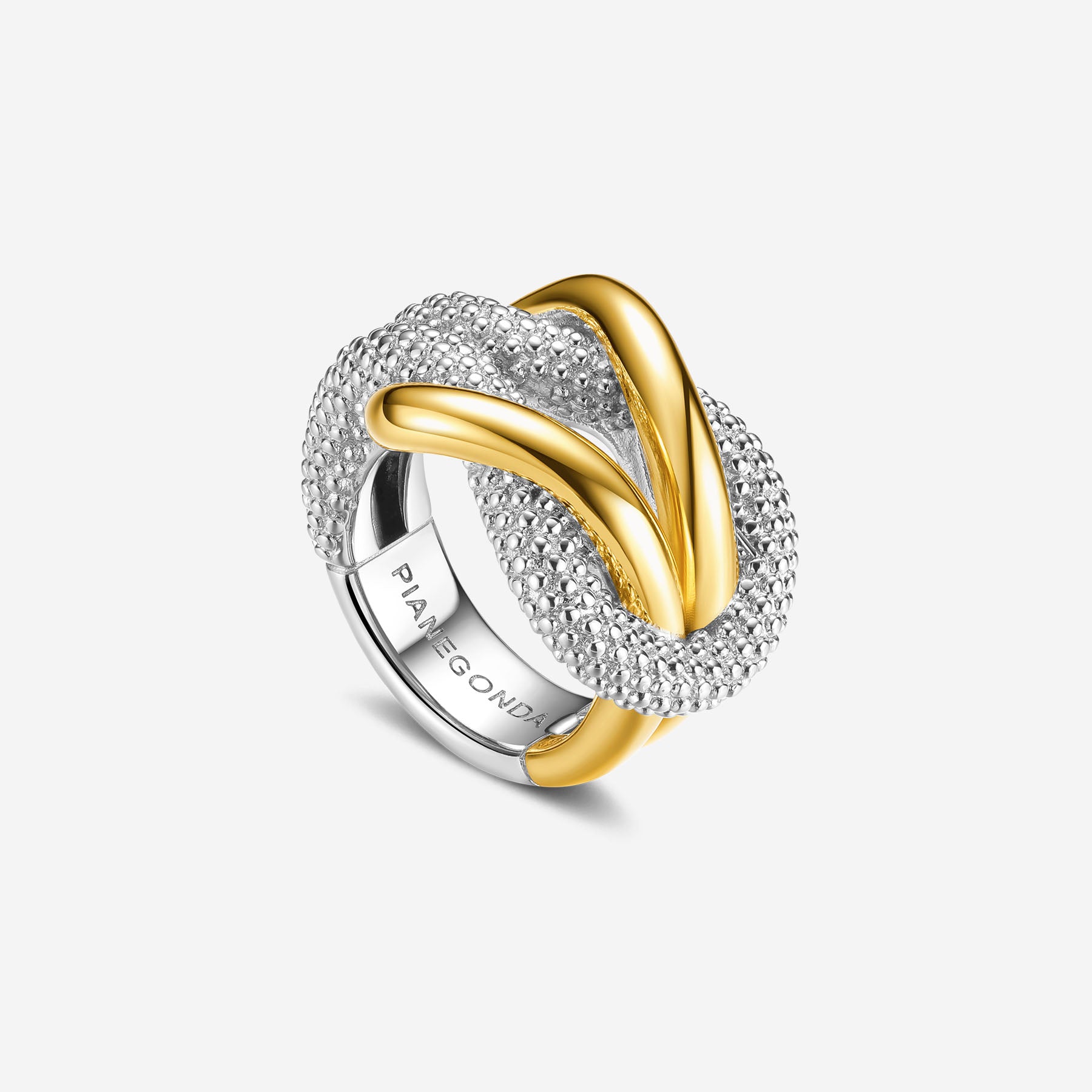 Pianegonda Ring - FOEDUS - 925‰ Sterling silver, Gold Plating