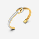 Pianegonda Small rigid bracelet - FOEDUS - 925‰ Sterling silver, 18 kt Gold Plating