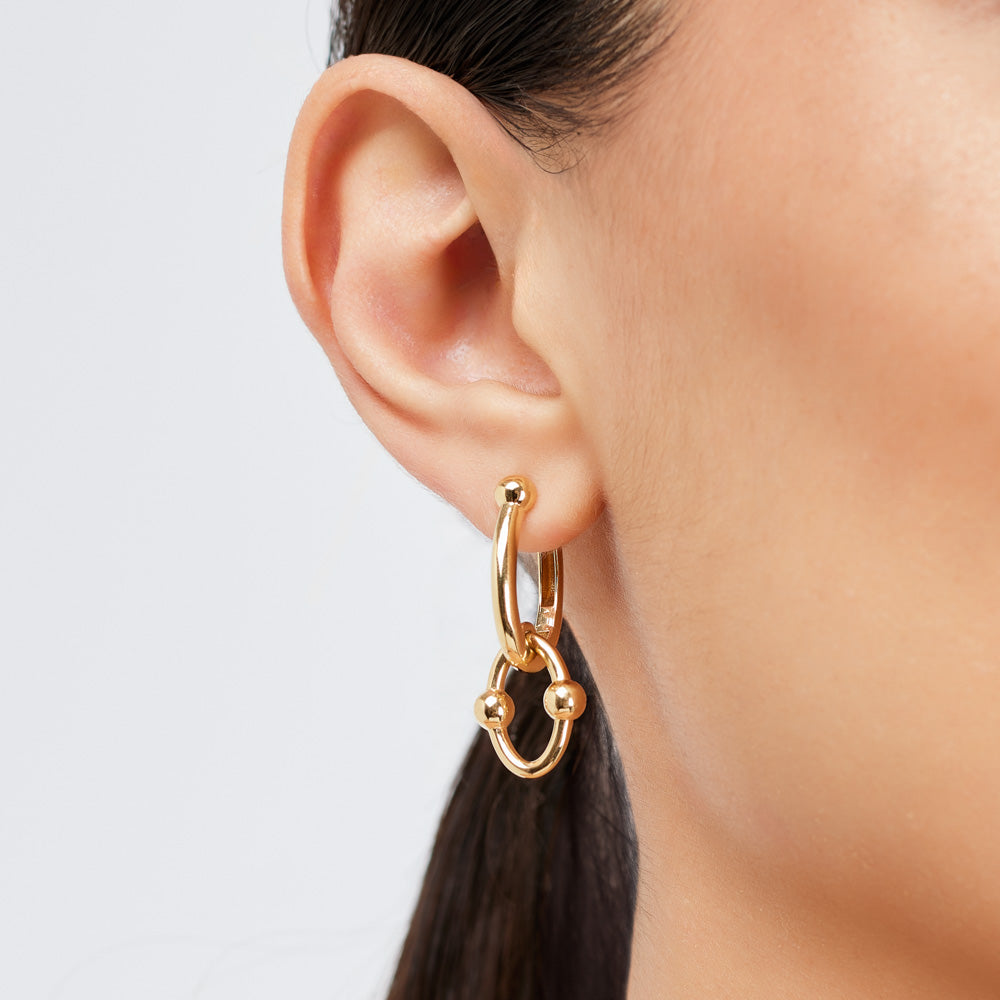 Pianegonda Life double hoop earrings - View 3