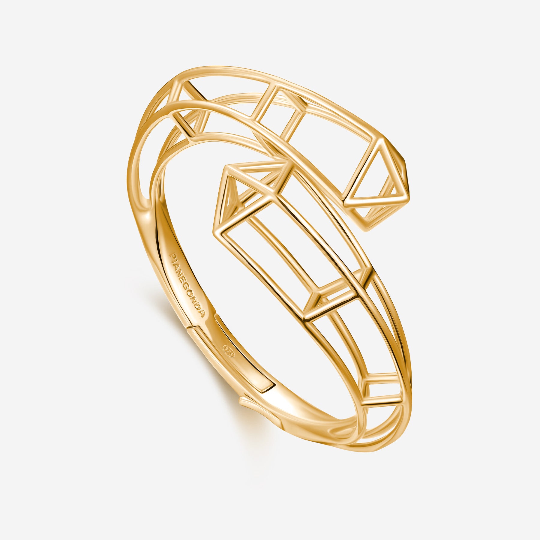 Pianegonda Contrariè rigid bracelet - KOSMOS GOLD - 18 kt Gold