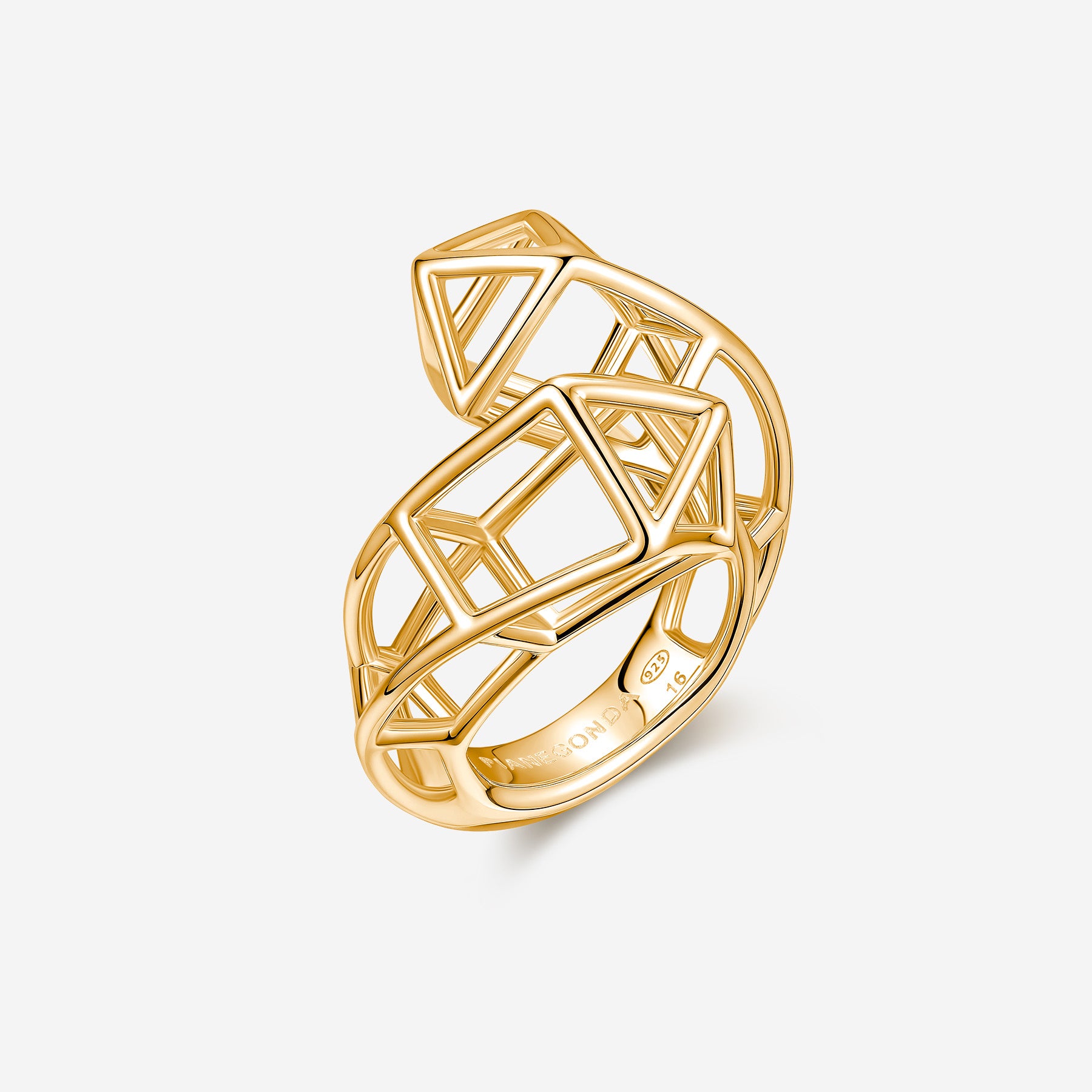 Pianegonda Contrariè ring - KOSMOS GOLD - 18 kt Gold