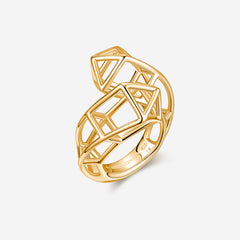 Pianegonda Contrariè ring - KOSMOS GOLD - 18 kt Gold