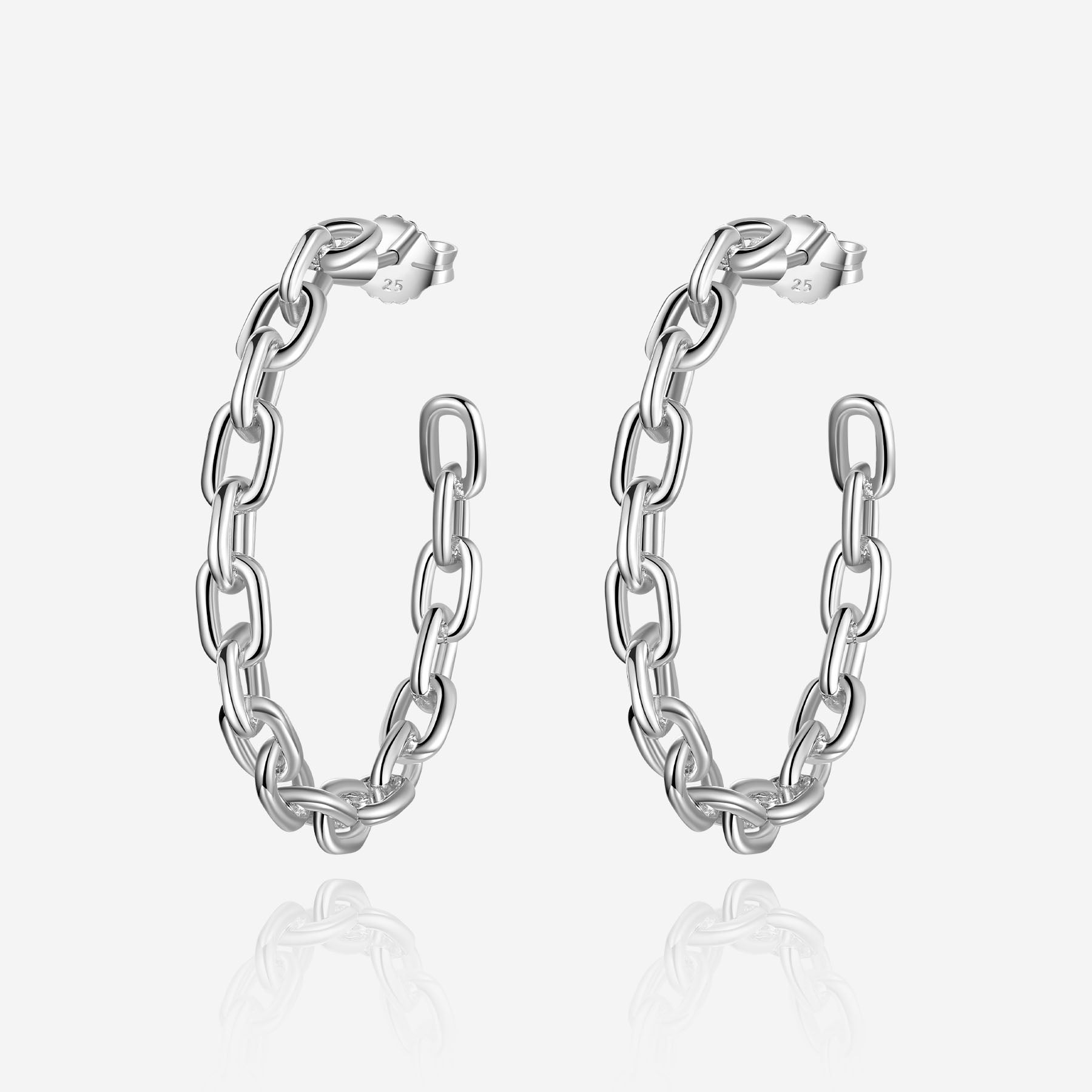 Pianegonda Large hoop earrings - VINCTUM - 925‰ Sterling silver