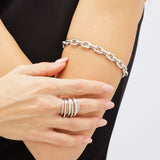 Pianegonda Braided multi-band ring - View 2