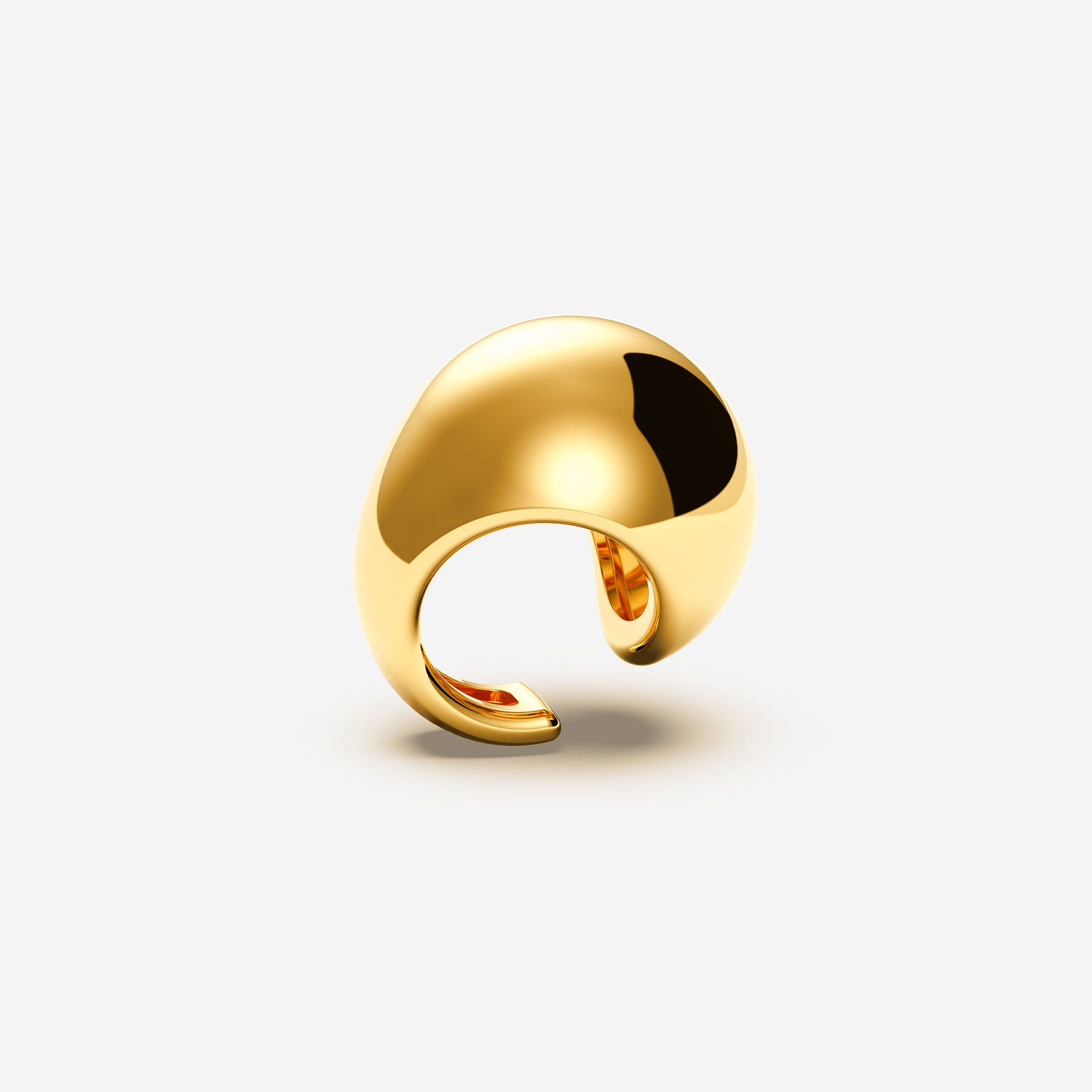 Pianegonda Spherical earcuff - MVP WARDROBE X PIANEGONDA - Brass, Gold Plating