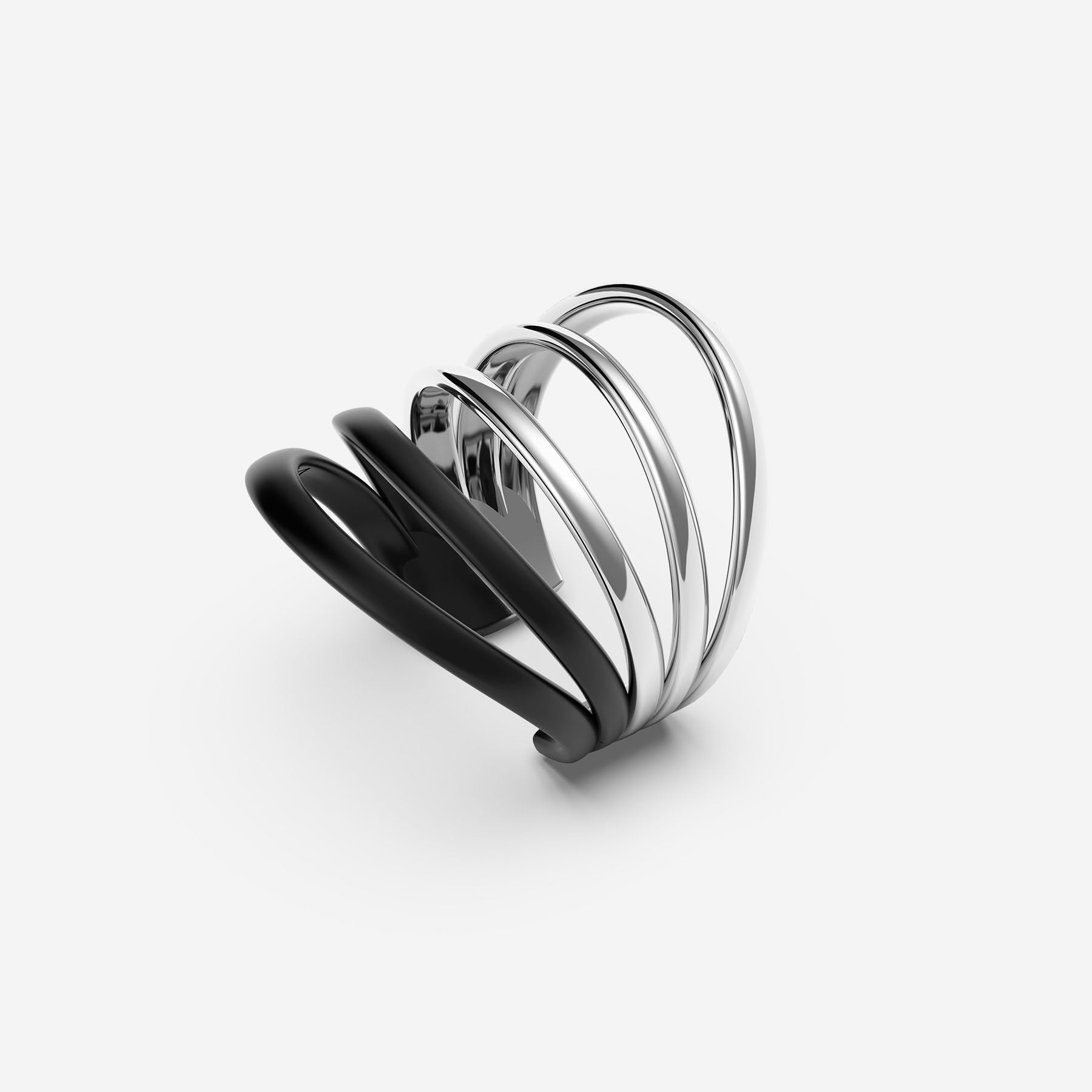 Pianegonda Bi-color five-band ring - MVP WARDROBE X PIANEGONDA - Brass