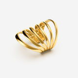 Pianegonda Six-band ring - MVP WARDROBE X PIANEGONDA - Brass, 18 kt Gold Plating