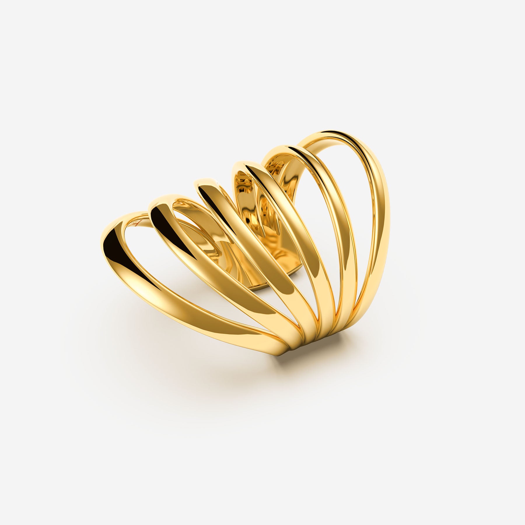 Pianegonda Six-band ring - MVP WARDROBE X PIANEGONDA - Brass, Gold Plating