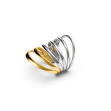 Pianegonda Bi-color six-band ring - View 6