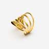 Pianegonda Five-band ring - MVP WARDROBE X PIANEGONDA - Brass, 18 kt Gold Plating