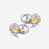 Pianegonda Cufflinks - IMPERFECTUM - 925‰ Sterling silver, 18 kt Gold Plating