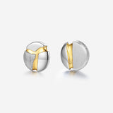 Pianegonda Stud earrings - IMPERFECTUM - 925‰ Sterling silver, 18 kt Gold Plating