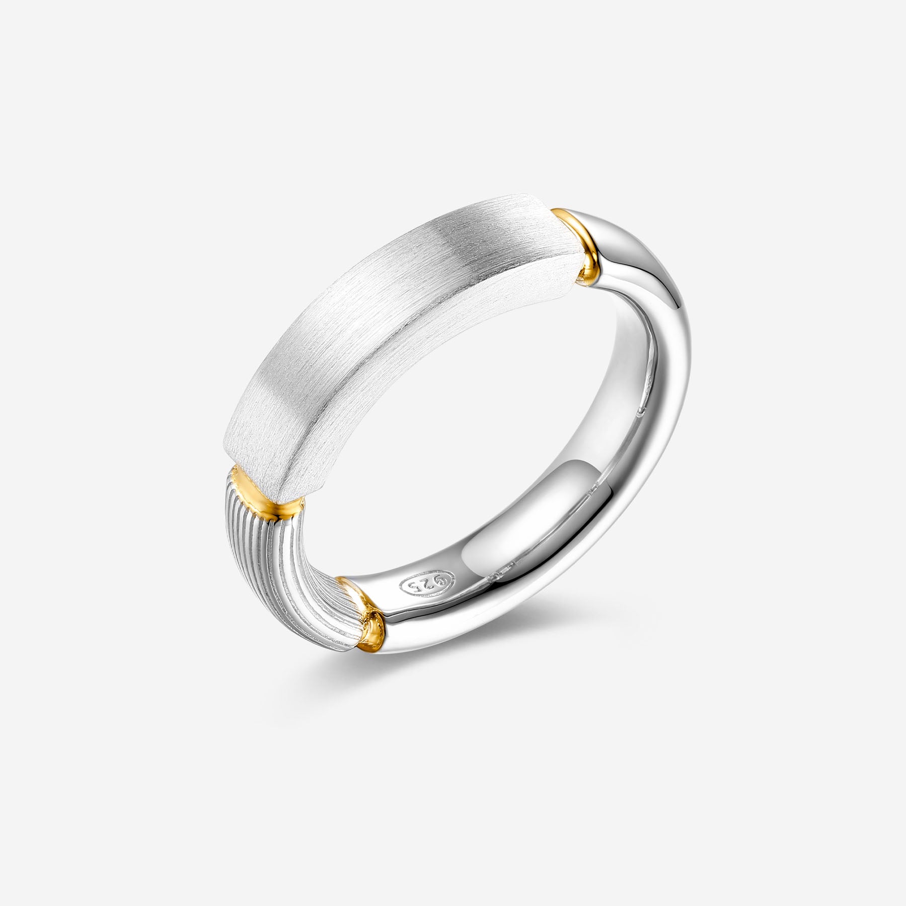 Pianegonda Band ring - IMPERFECTUM - 925‰ Sterling silver, Gold Plating
