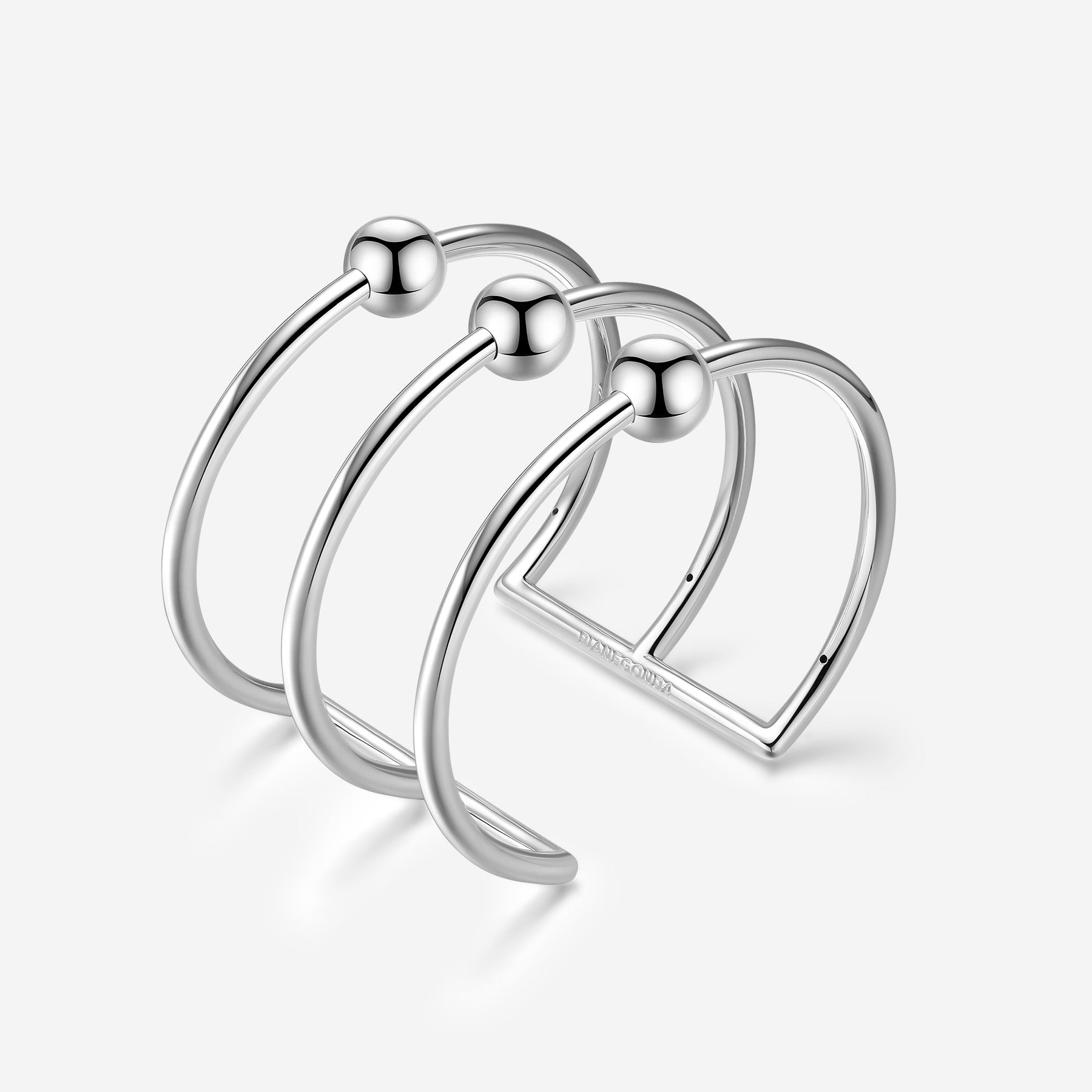 Pianegonda Cuff bracelet - ASSOLUTO - 925‰ Sterling silver