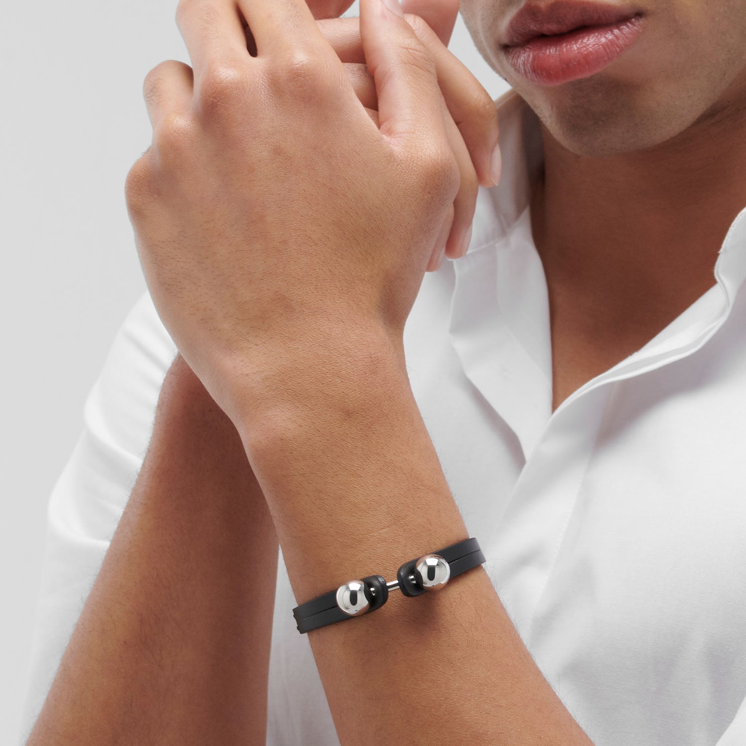 Pianegonda Black leather bracelet - View 4