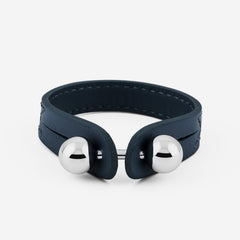 Pianegonda Blue leather bracelet - ASSOLUTO - 925‰ Sterling silver
