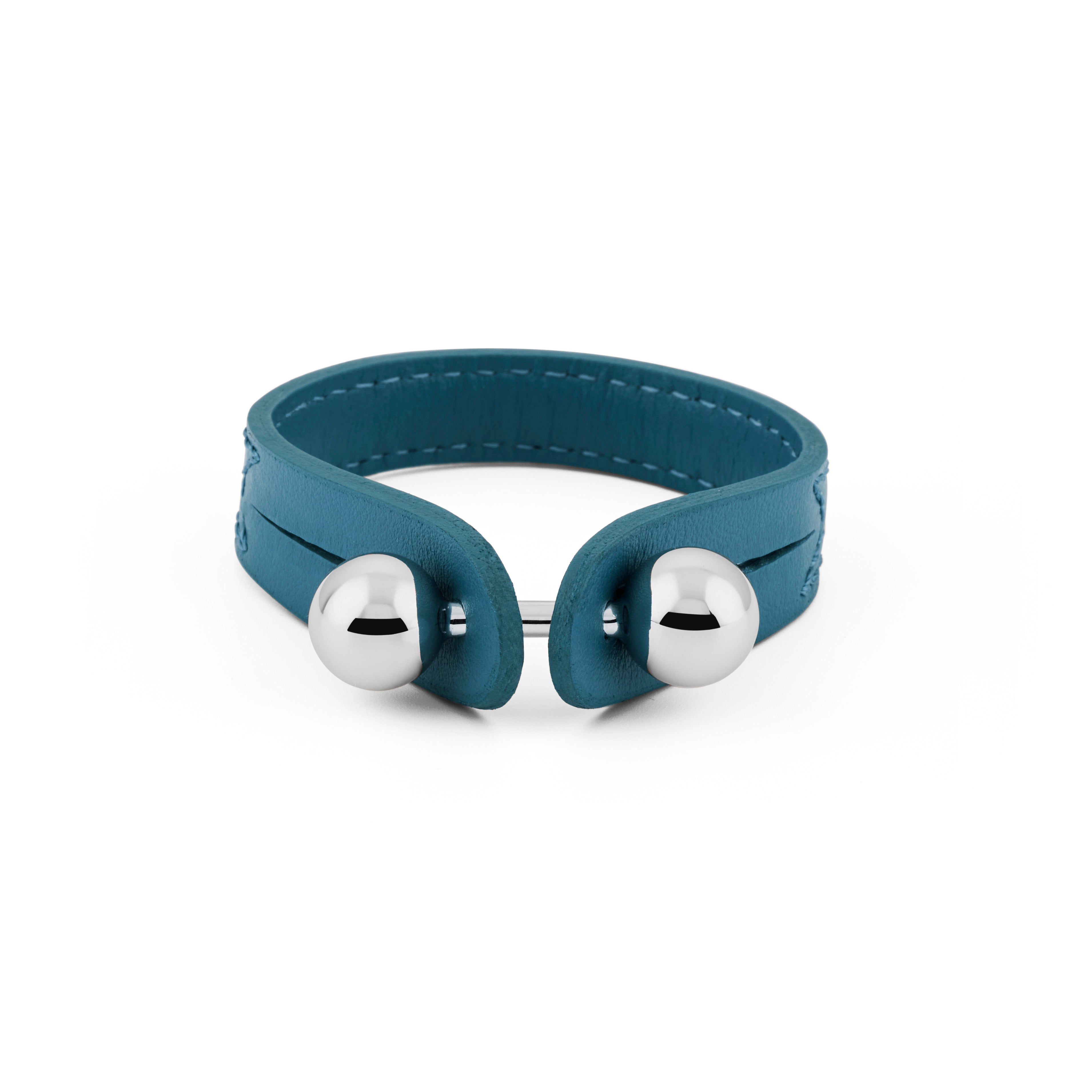 Pianegonda Teal leather bracelet - View 5