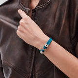 Pianegonda Teal leather bracelet - View 2