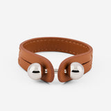 Pianegonda Brown leather bracelet - ASSOLUTO - 925‰ Sterling silver