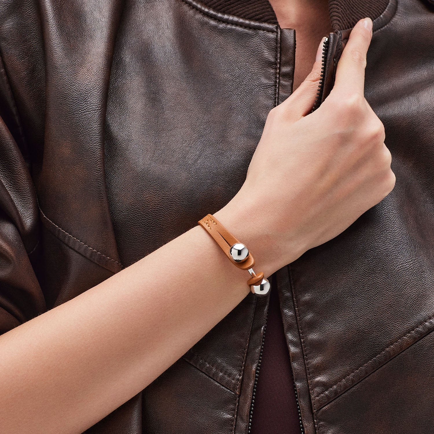 Pianegonda Brown leather bracelet - View 2