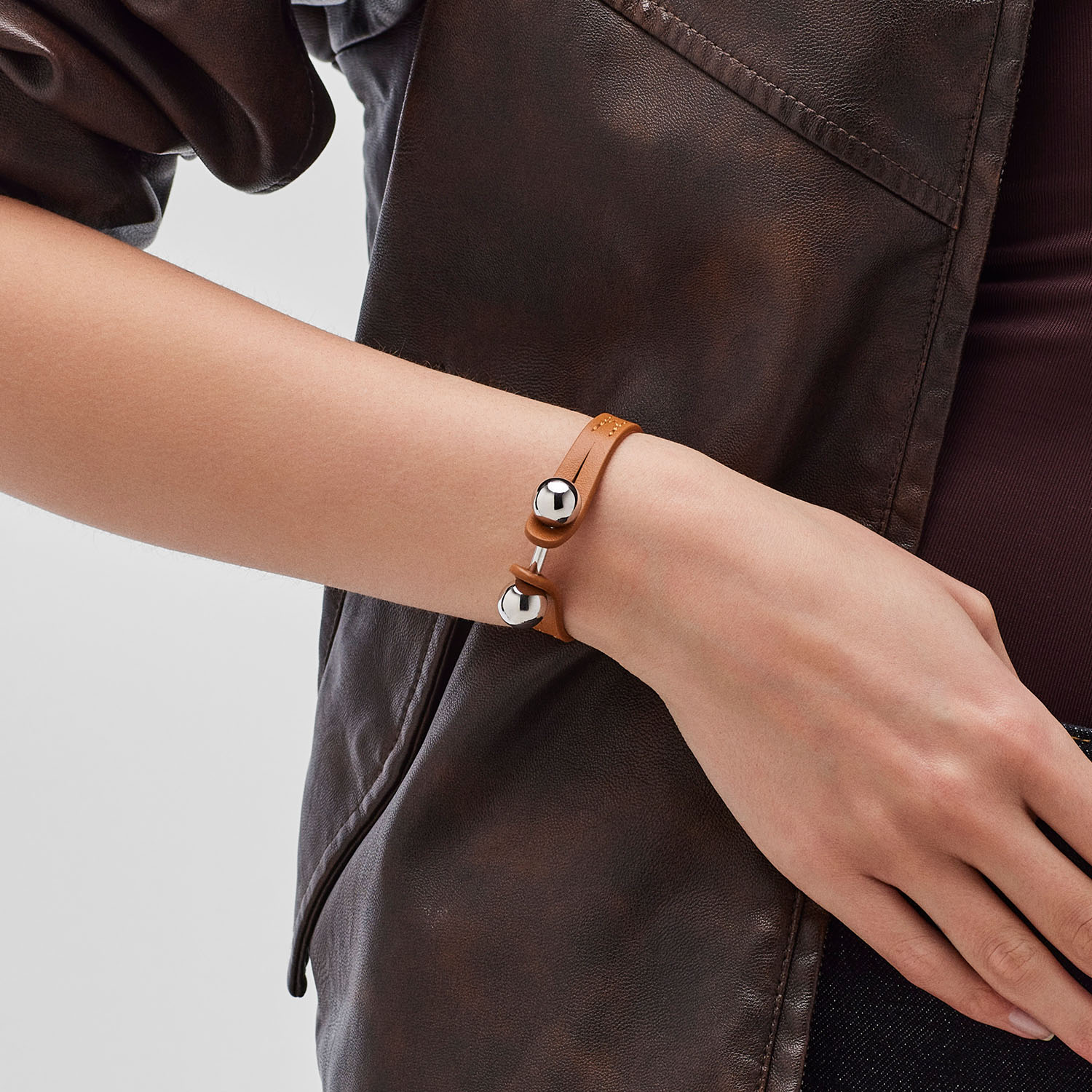 Pianegonda Brown leather bracelet - View 3