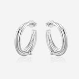 Pianegonda Double hoop earrings - ASSOLUTO - 925‰ Sterling silver