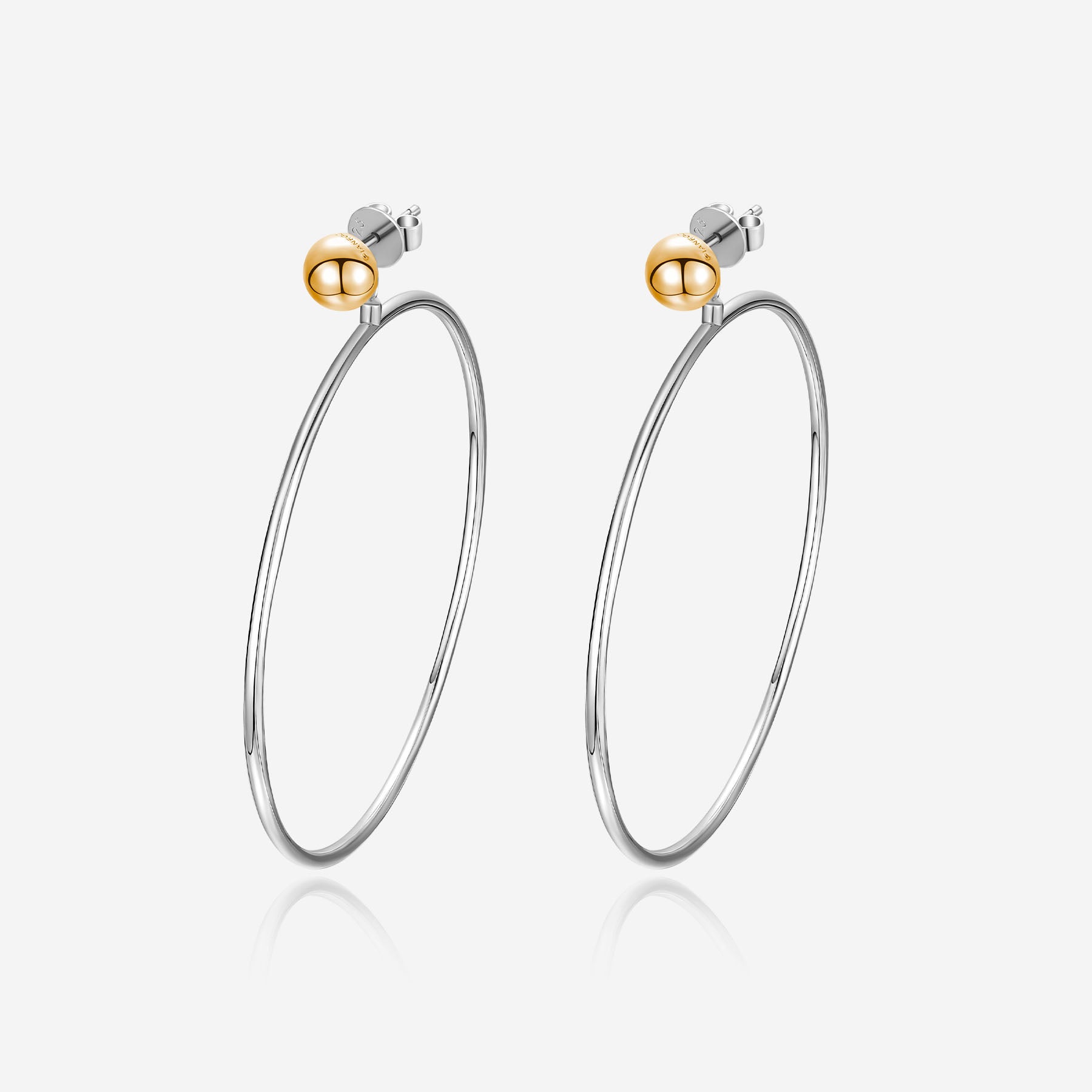 Pianegonda Large hoop earrings - ASSOLUTO - 925‰ Sterling silver, Gold Plating