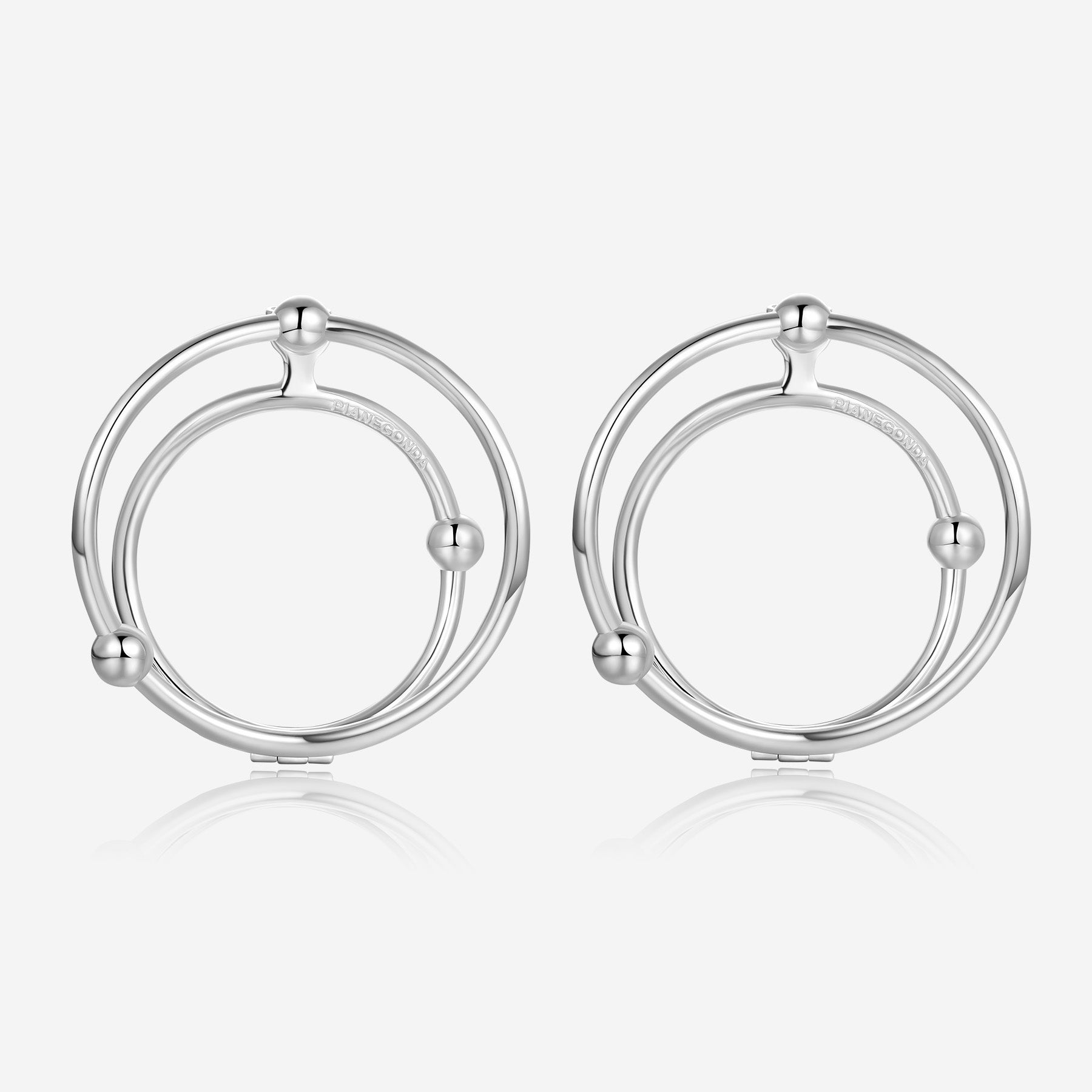 Pianegonda Double hoop earrings - ASSOLUTO - 925‰ Sterling silver