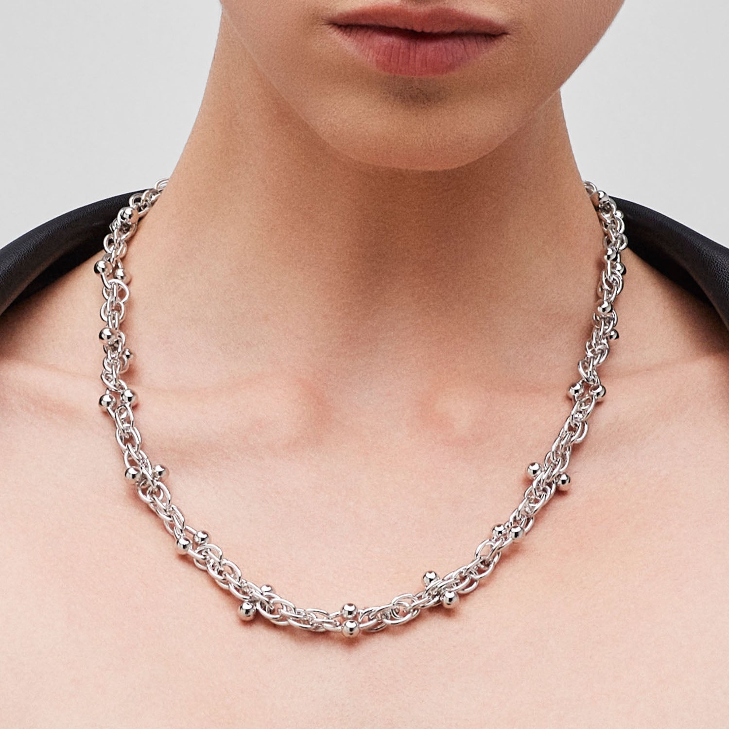 Pianegonda Long woven chain necklace - View 3