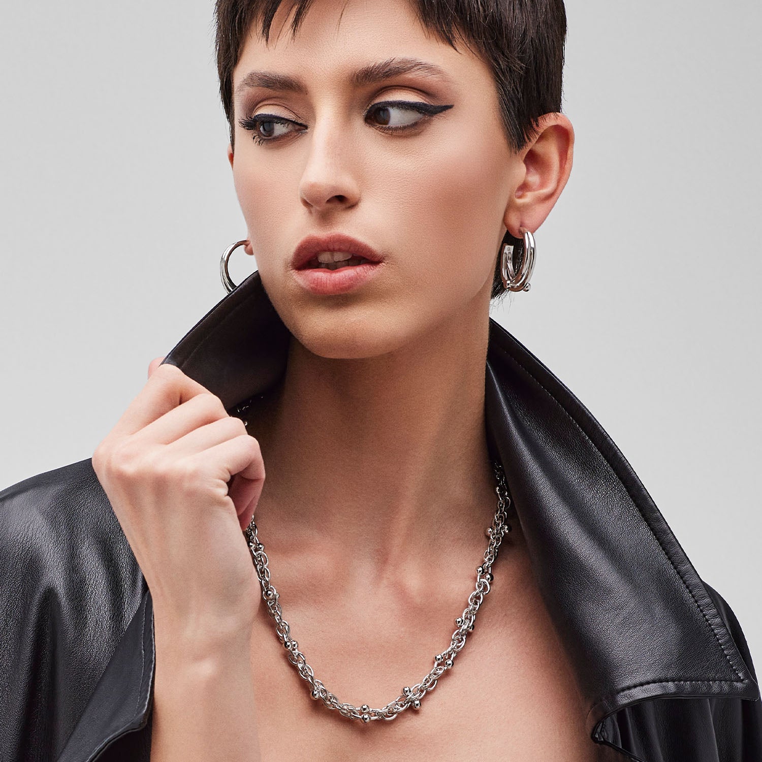 Pianegonda Long woven chain necklace - View 4