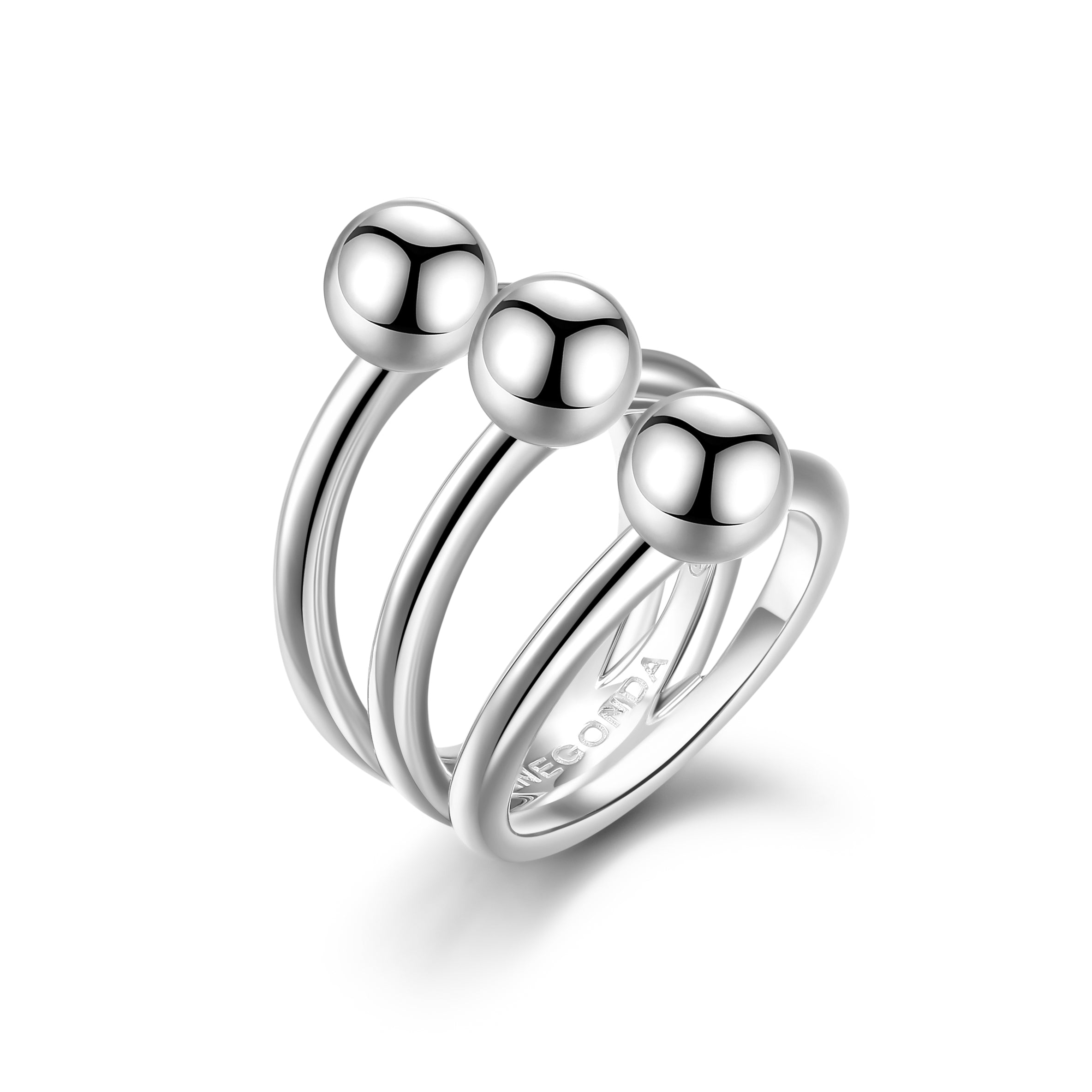 Pianegonda Triple sphere ring - View 5