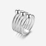 Pianegonda Multi-strand ring with spheres - ASSOLUTO - 925‰ Sterling silver