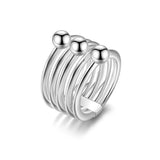 Pianegonda Multi-strand ring with spheres - View 5