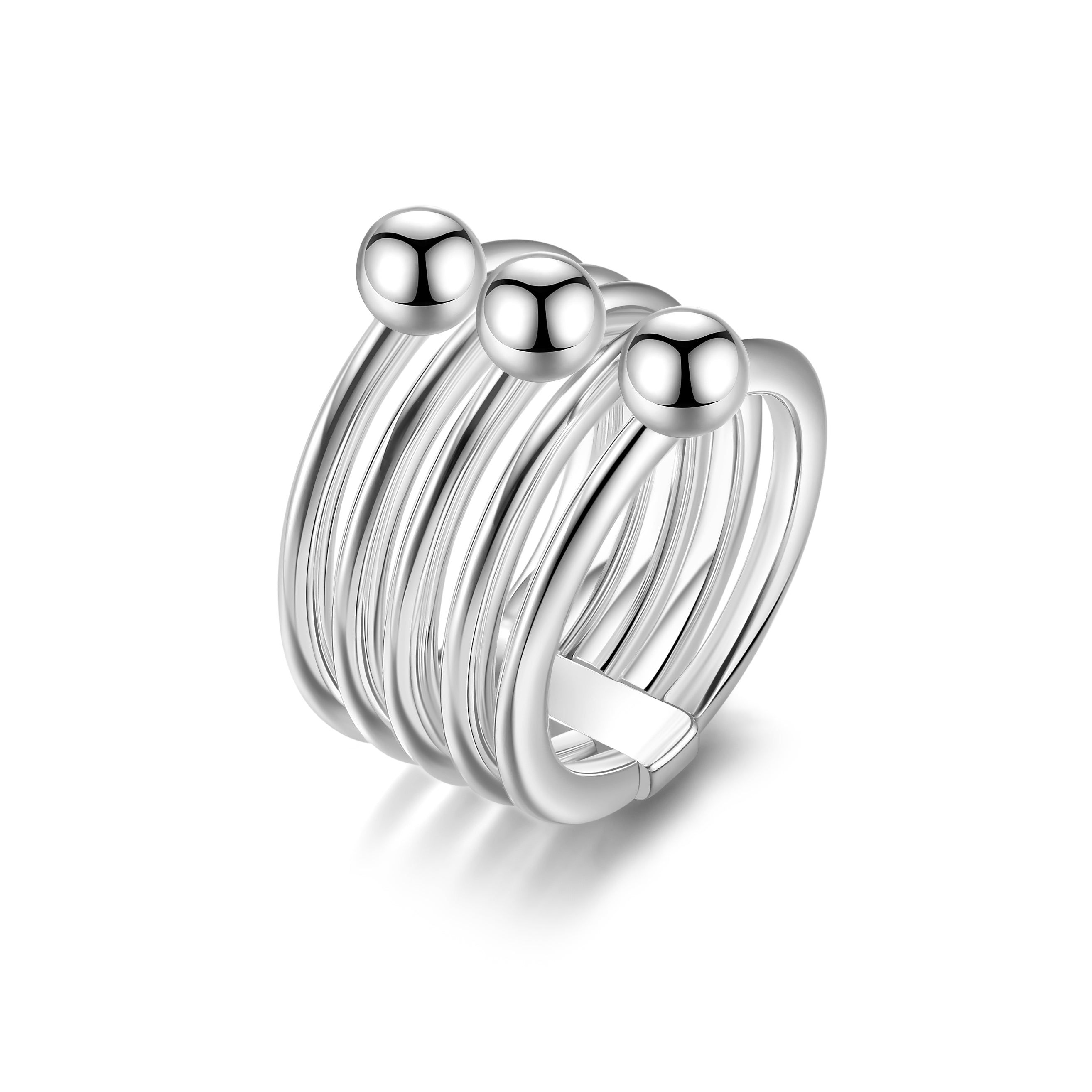 Pianegonda Multi-strand ring with spheres - View 5